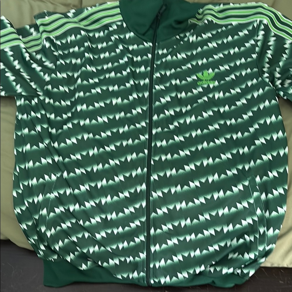 Adidas Geometric Green Track Jacket